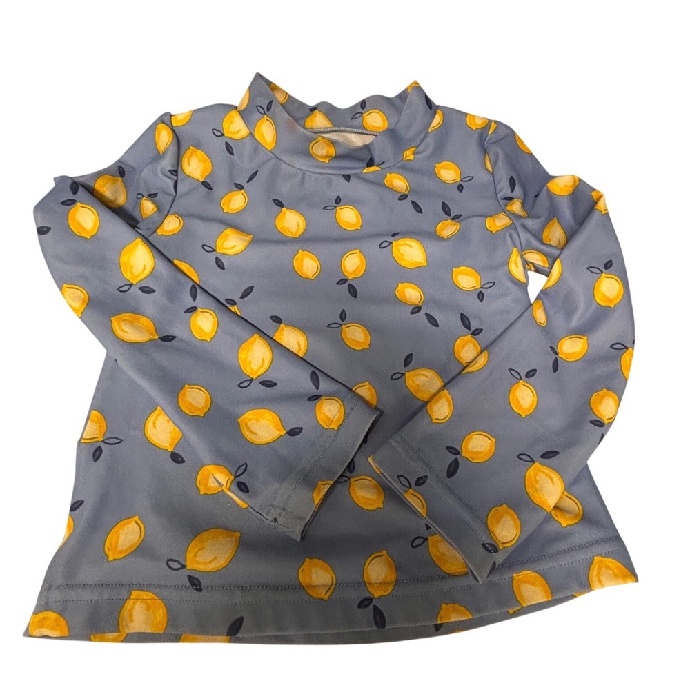 Carters Just One You Toddler Girls Lemon Print Long Sleeve Rash Guard Top 3T